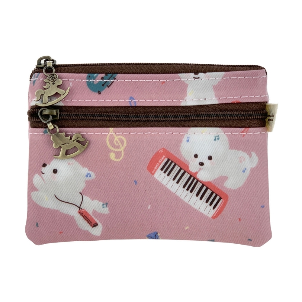 Waterproof Bichon Coin Purse Keychain Pouch Holder